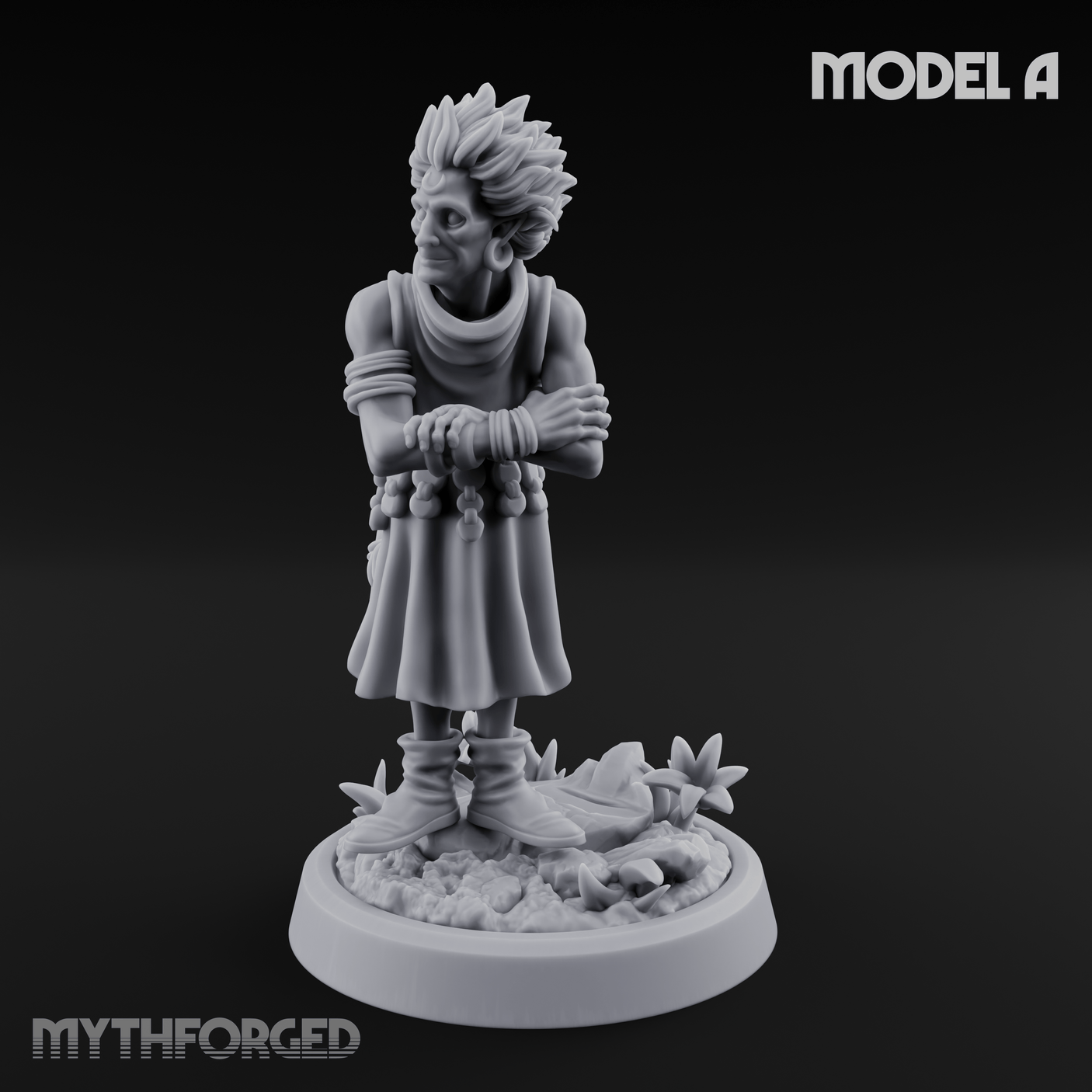 Whispering Wickedness Human Cultist A Miniature for Dungeons and Dragons, Pathfinder or other TTRPGs