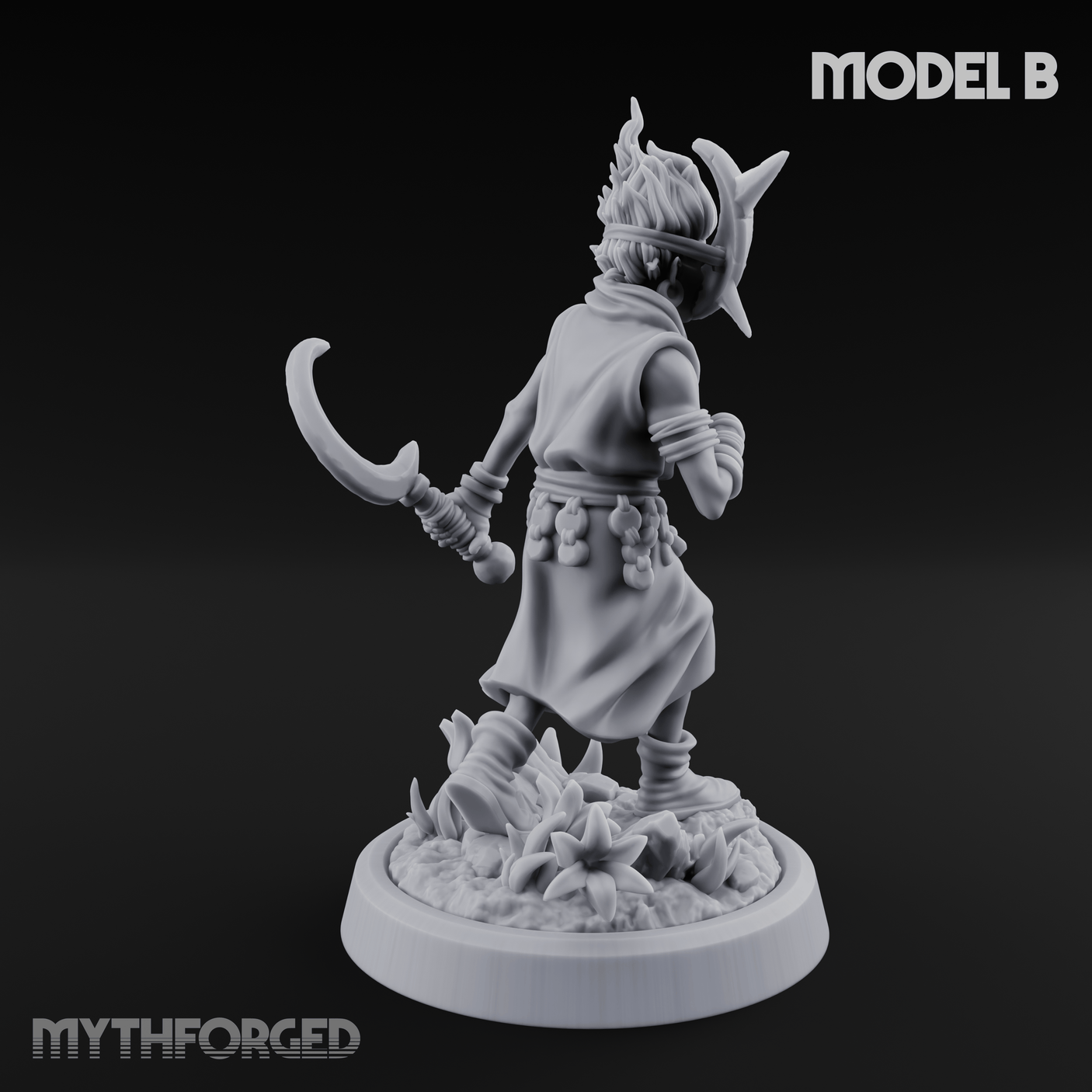 Whispering Wickedness Human Cultist B Miniature for Dungeons and Dragons, Pathfinder or other TTRPGs