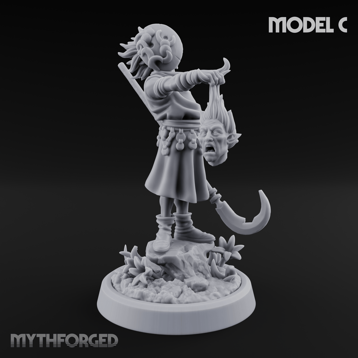 Whispering Wickedness Human Cultist C Miniature for Dungeons and Dragons, Pathfinder or other TTRPGs