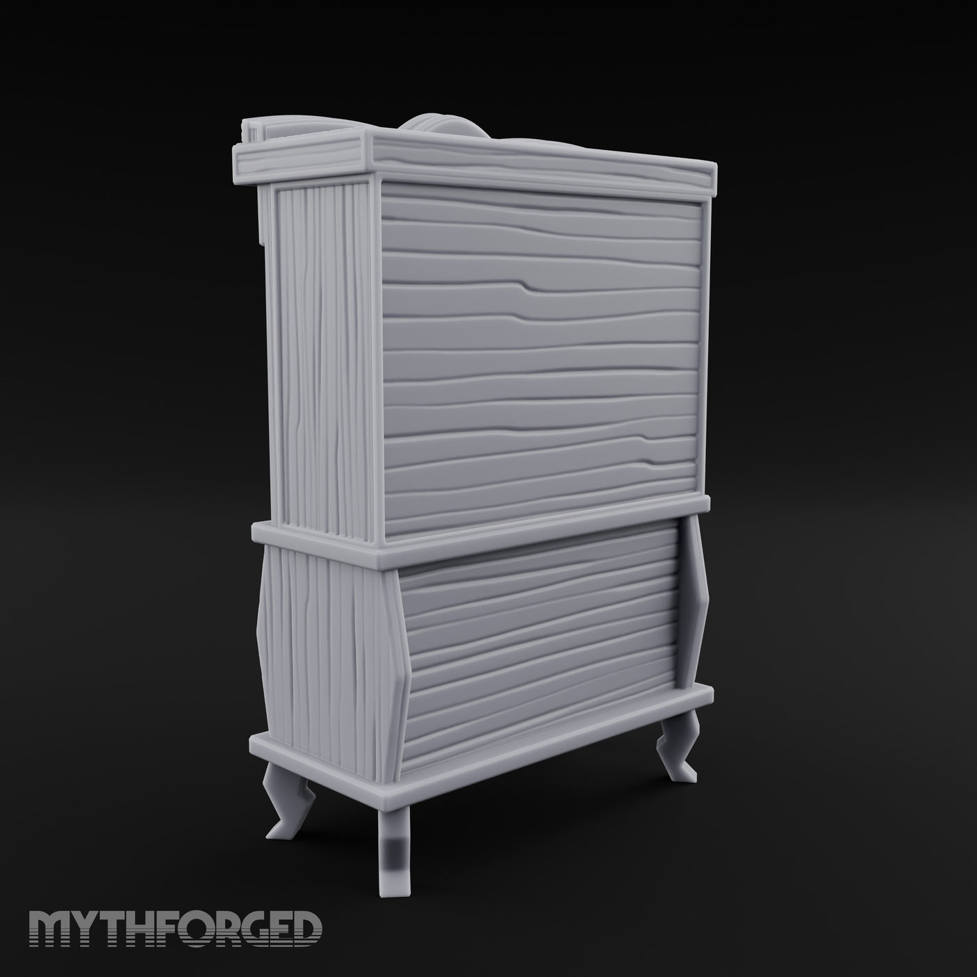 Curtain-Draped Figure-Posted Noble Library Bookcase Cabinet gallery 6