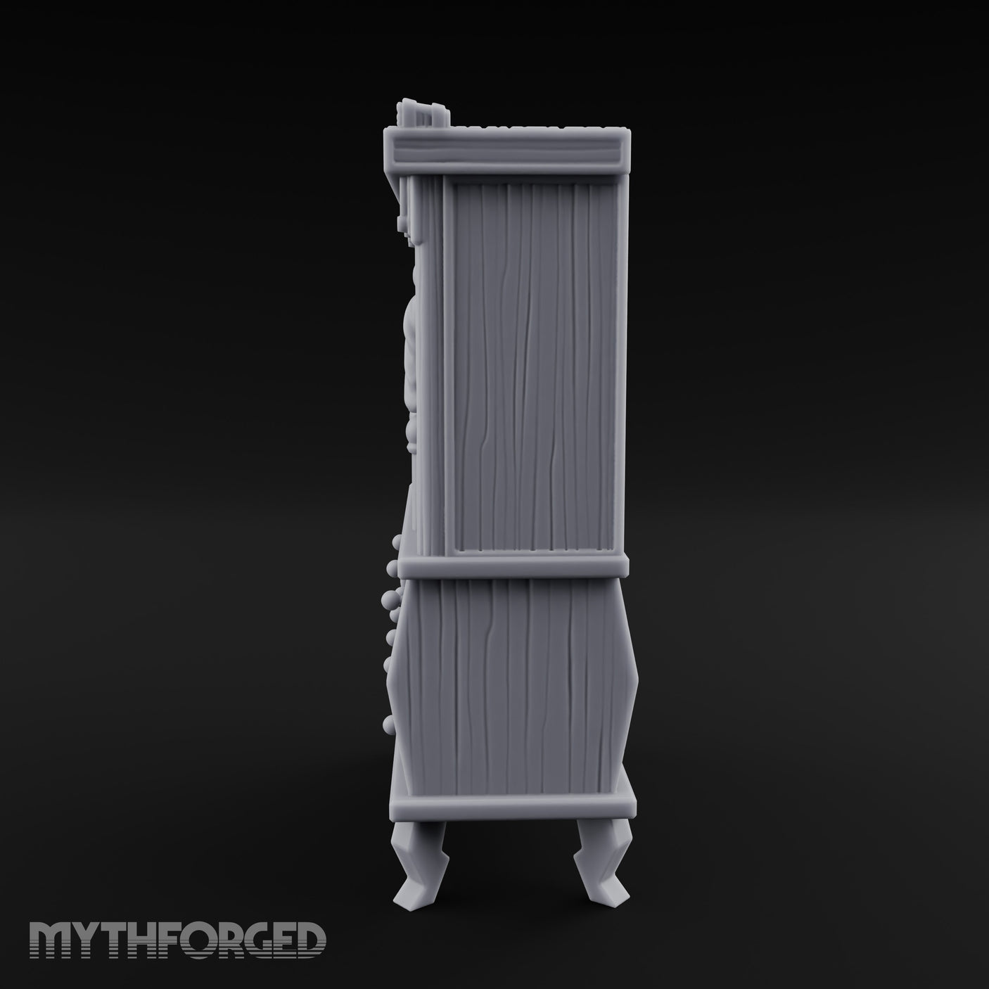 Curtain-Draped Figure-Posted Noble Library Bookcase Cabinet gallery 7