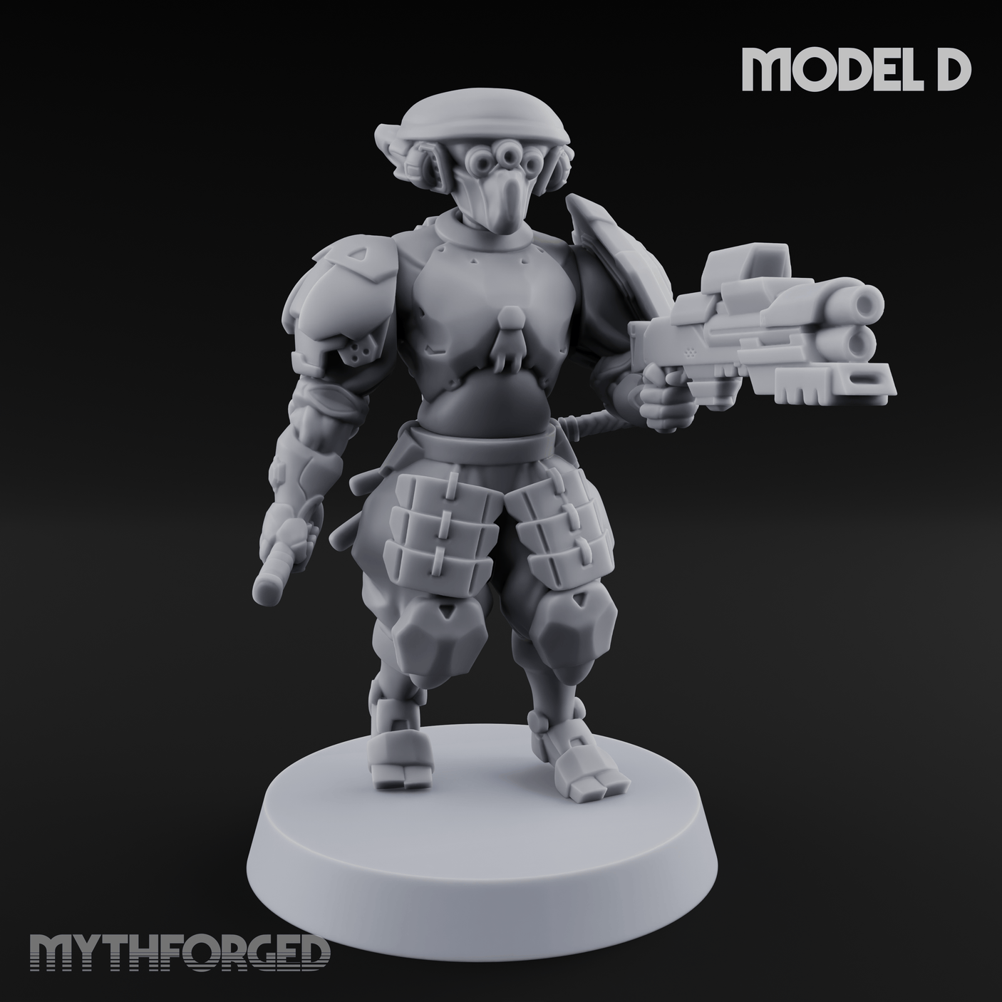 Locked And Loaded Cyber Ninjas Miniature for Dungeons and Dragons, Pathfinder or other TTRPGs