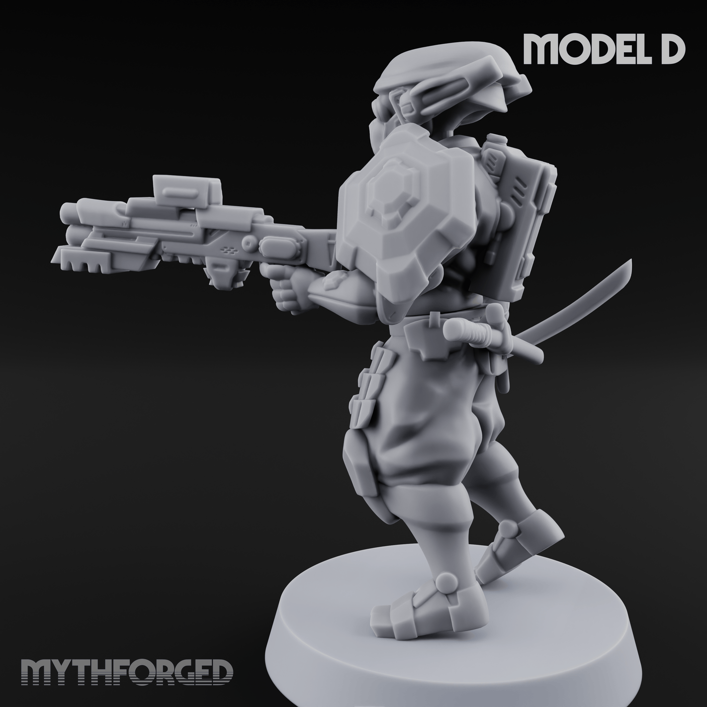 Locked And Loaded Cyber Ninjas D Miniature for Dungeons and Dragons, Pathfinder or other TTRPGs