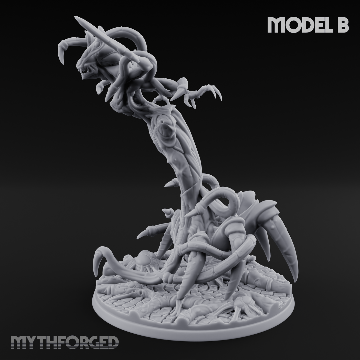 Tendrils Spreading Wide Illithid Matriarchs B Miniature for Dungeons and Dragons, Pathfinder or other TTRPGs