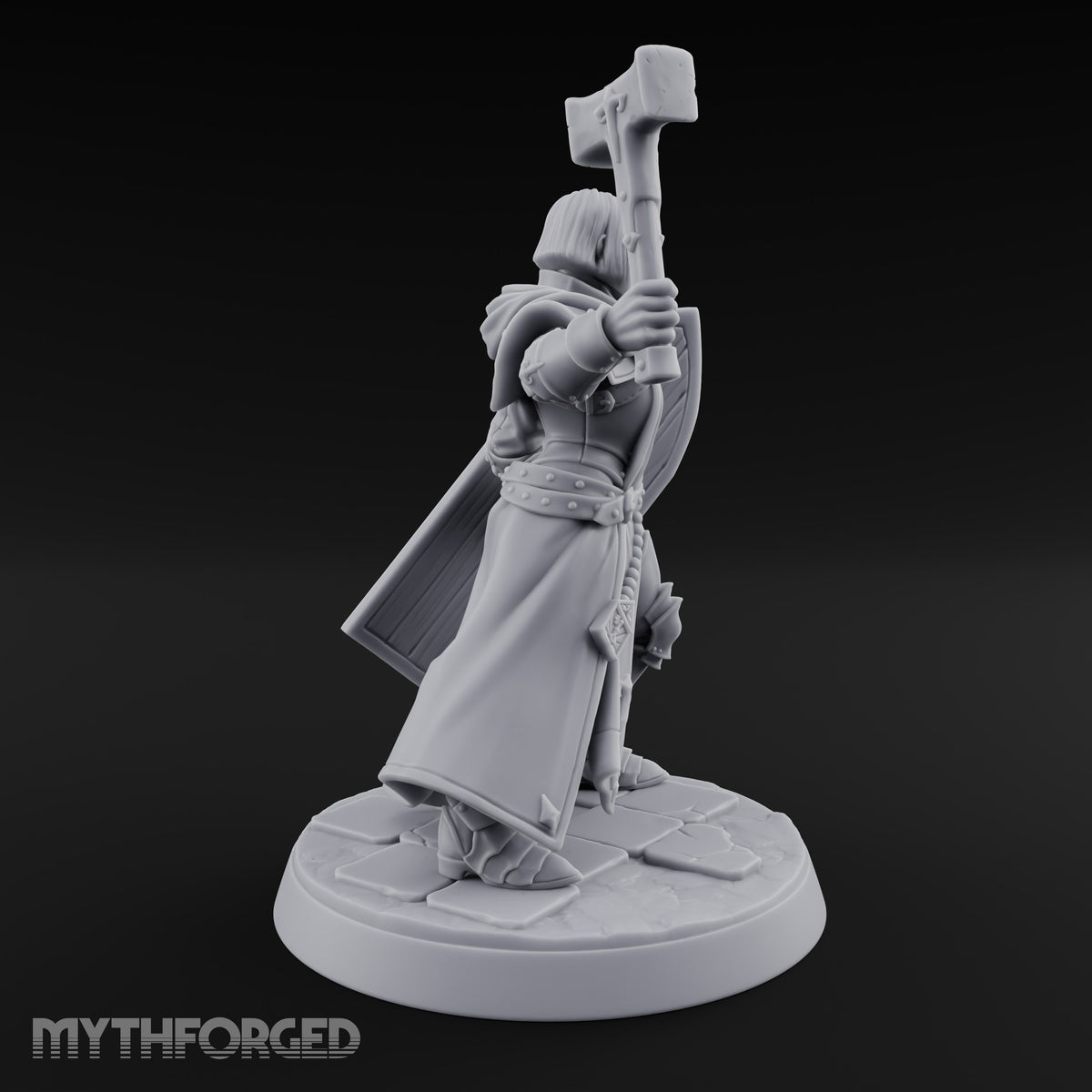 Pray Loud, Swing Louder Human Female Armoured Nun A — Bare Head