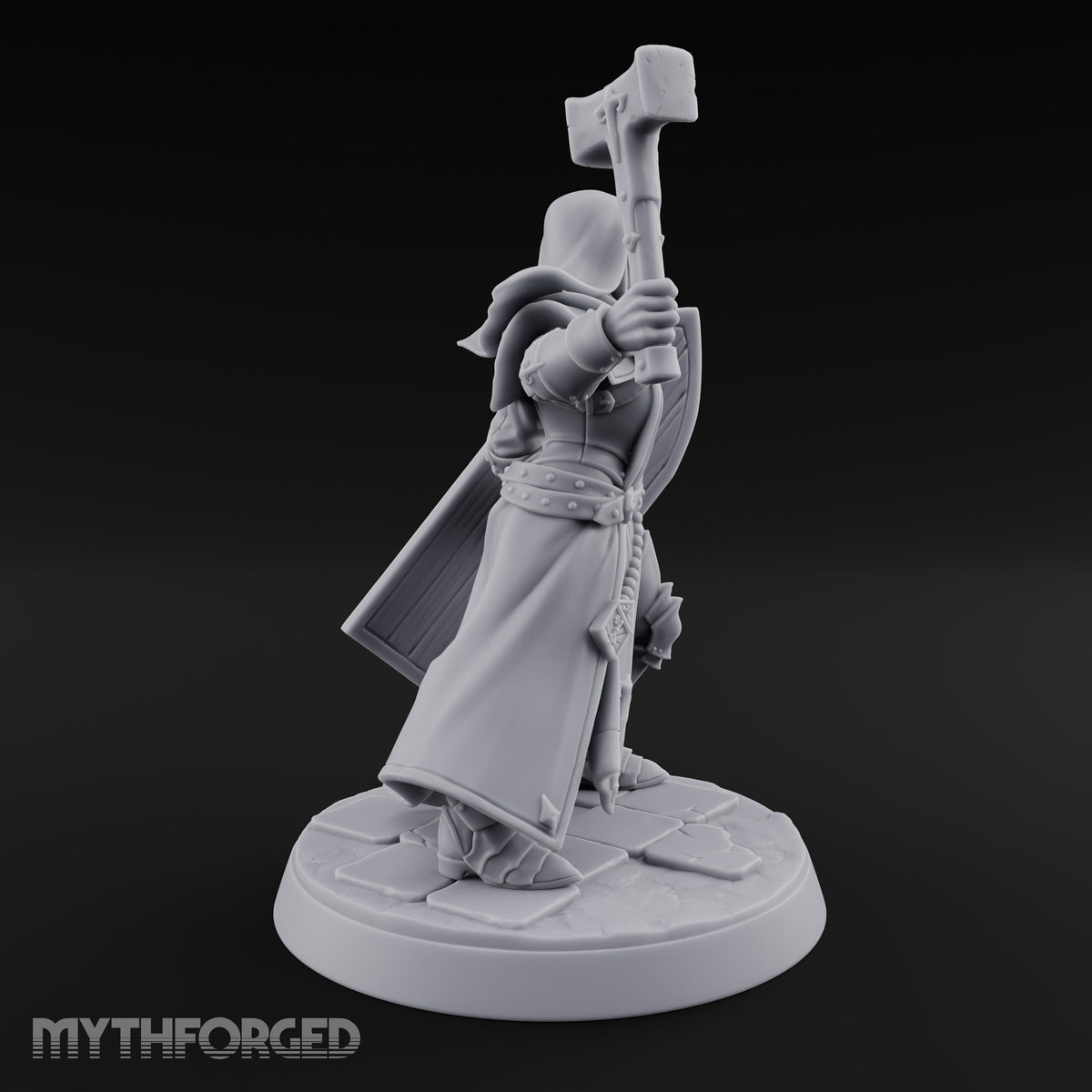 Pray Loud, Swing Louder Human Female Armoured Nun A — Hooded