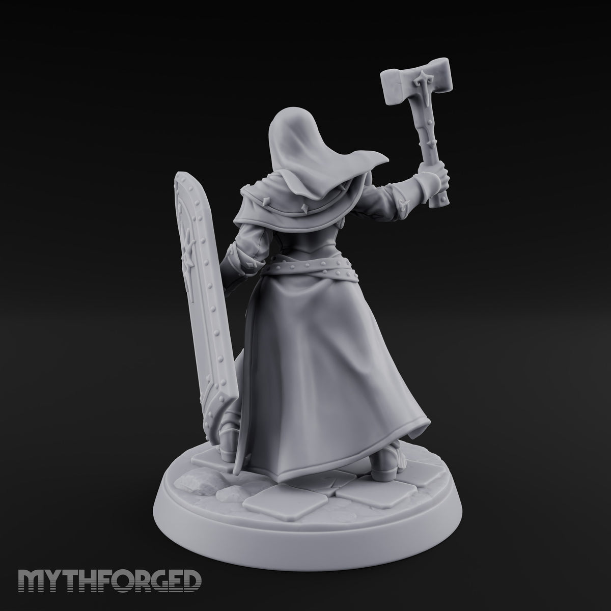 Pray Loud, Swing Louder Human Female Armoured Nun A — Hooded