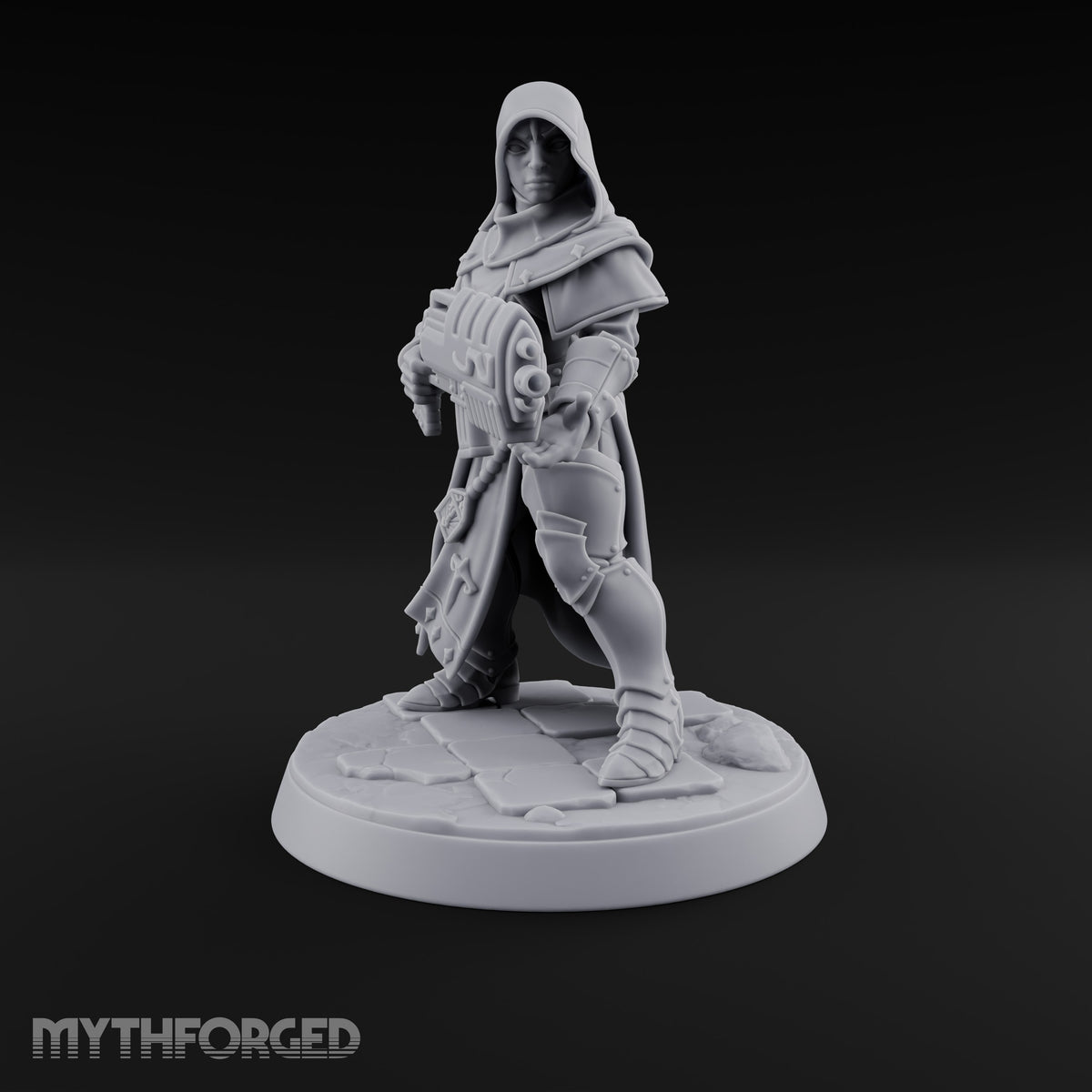 Pray, Then Aim Human Female Hooded Crossbow Arbalist A — Hooded · Gun