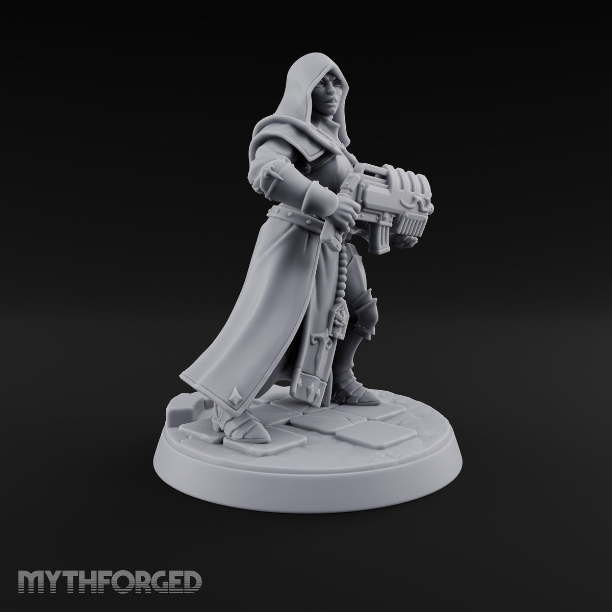 Pray, Then Aim Human Female Hooded Crossbow Arbalist C — Hooded · Gun