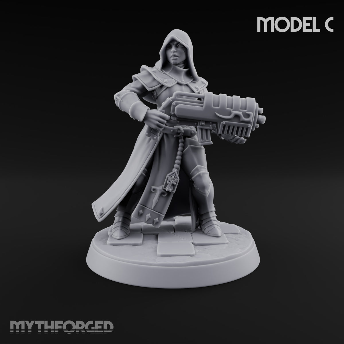 Pray, Then Aim Human Female Hooded Crossbow Arbalist C — Hooded · Gun