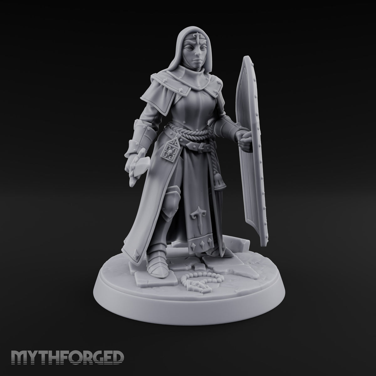 Pray Loud, Swing Louder Human Female Armoured Nuns — B · Hooded