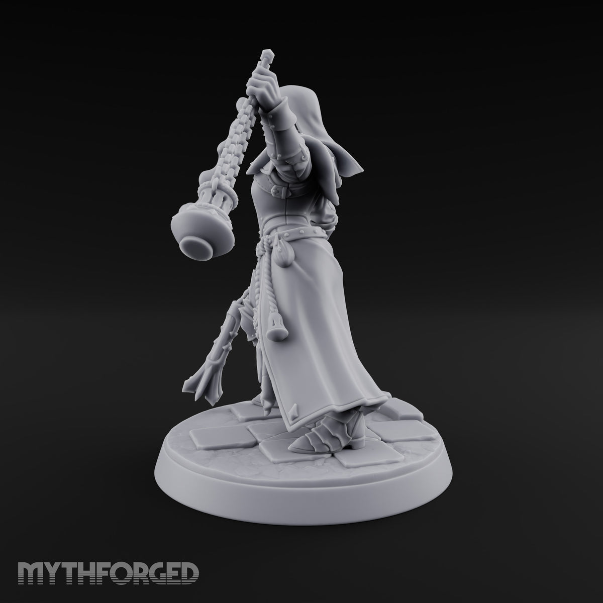 Pray Loud, Swing Louder Human Female Armoured Nun C — Hooded