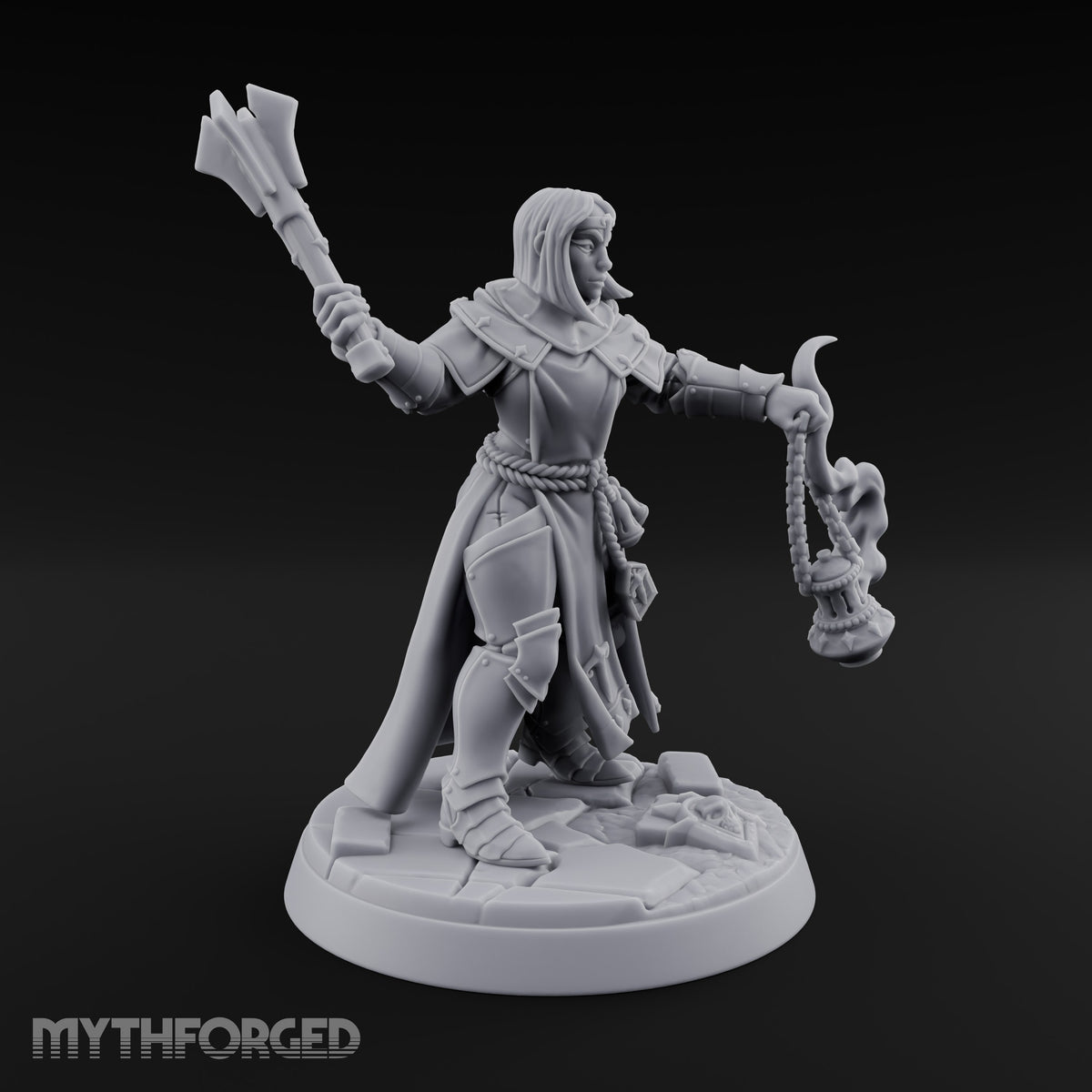 Pray Loud, Swing Louder Human Female Armoured Nun D — Bare Head