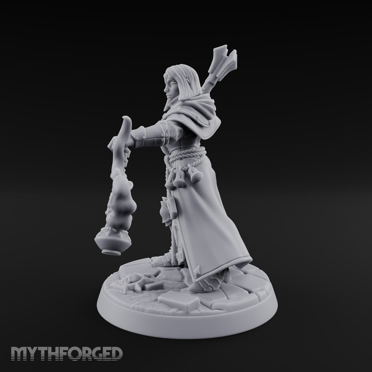 Pray Loud, Swing Louder Human Female Armoured Nun D — Bare Head