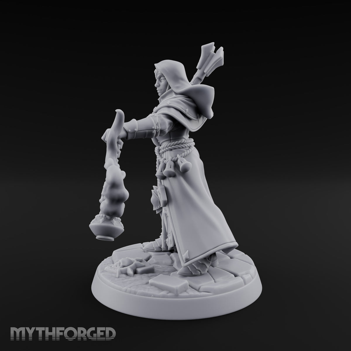 Pray Loud, Swing Louder Human Female Armoured Nun D — Hooded