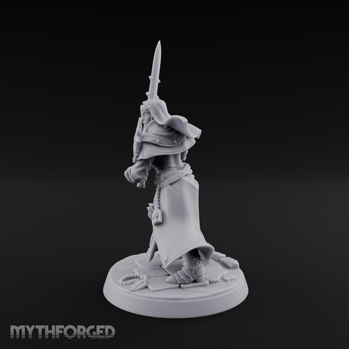 Pray Loud, Swing Louder Human Female Armoured Nun E — Hooded