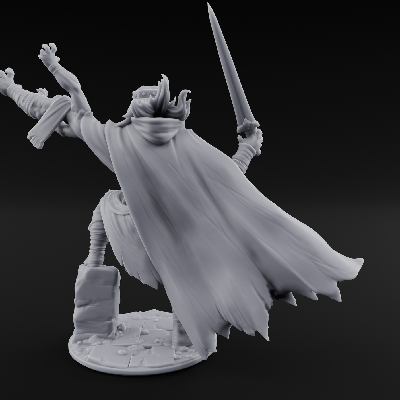 Dabbling in Magic Human Barbarian King Miniature for Dungeons and Dragons, Pathfinder or other TTRPGs