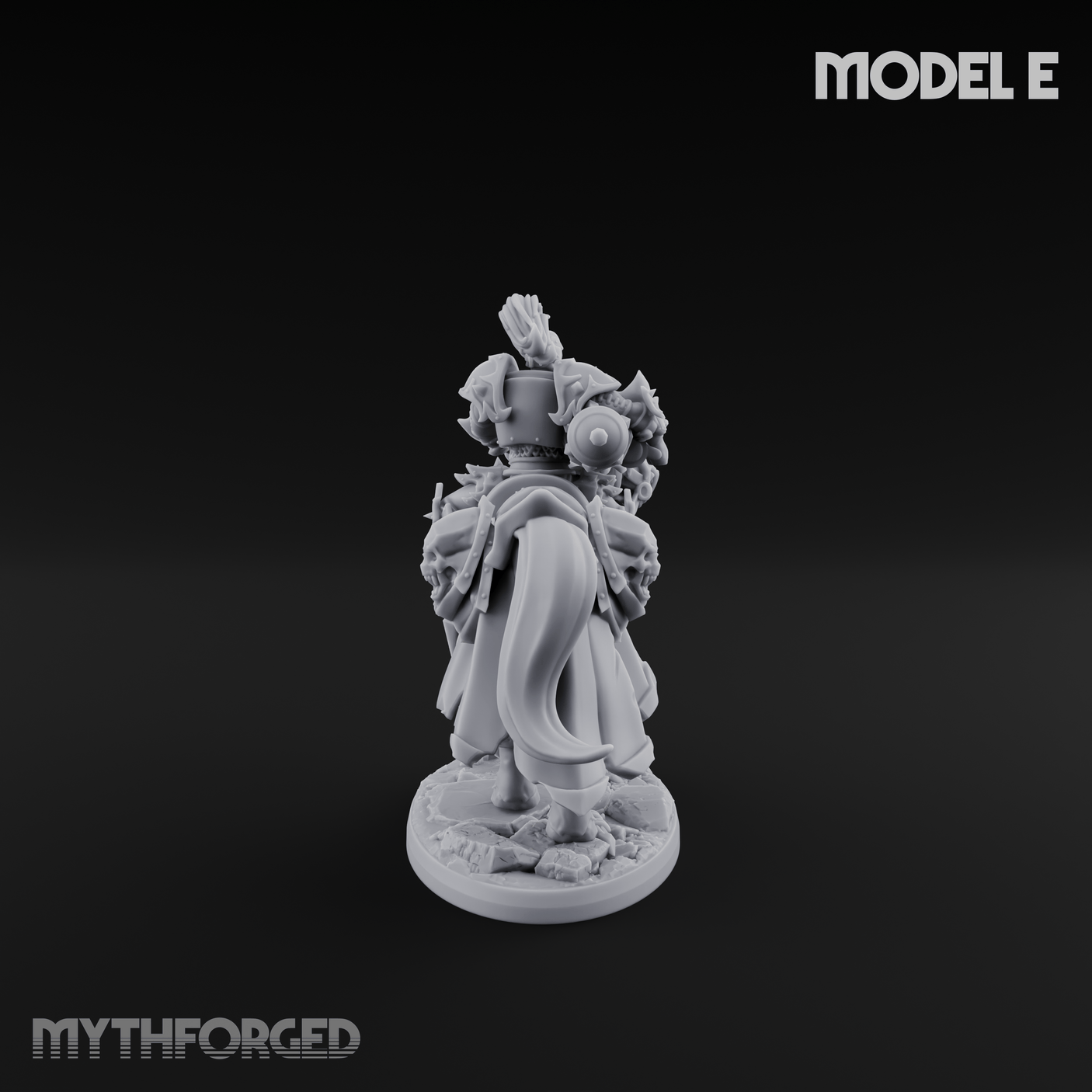 Ornate Saddle Towering Knight Rider E Miniature for Dungeons and Dragons, Pathfinder or other TTRPGs