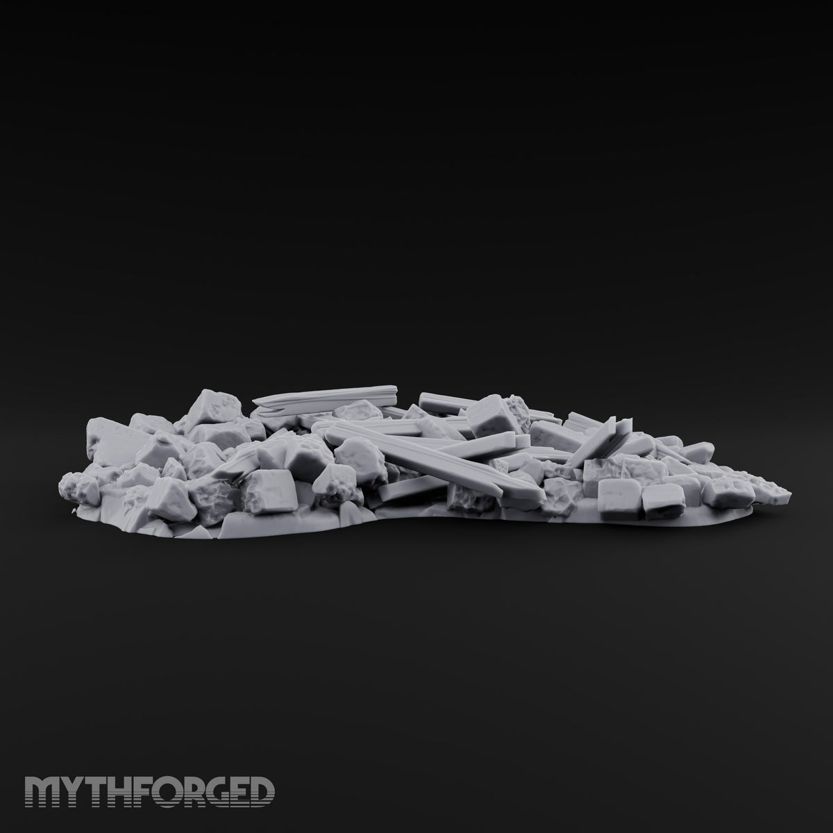 Snow Topped Stone and Timber Rubble Pile B — Standard