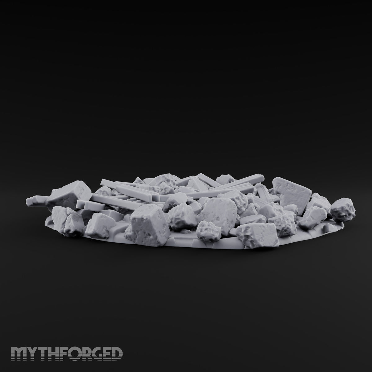 Snow Topped Stone and Timber Rubble Pile C — Standard