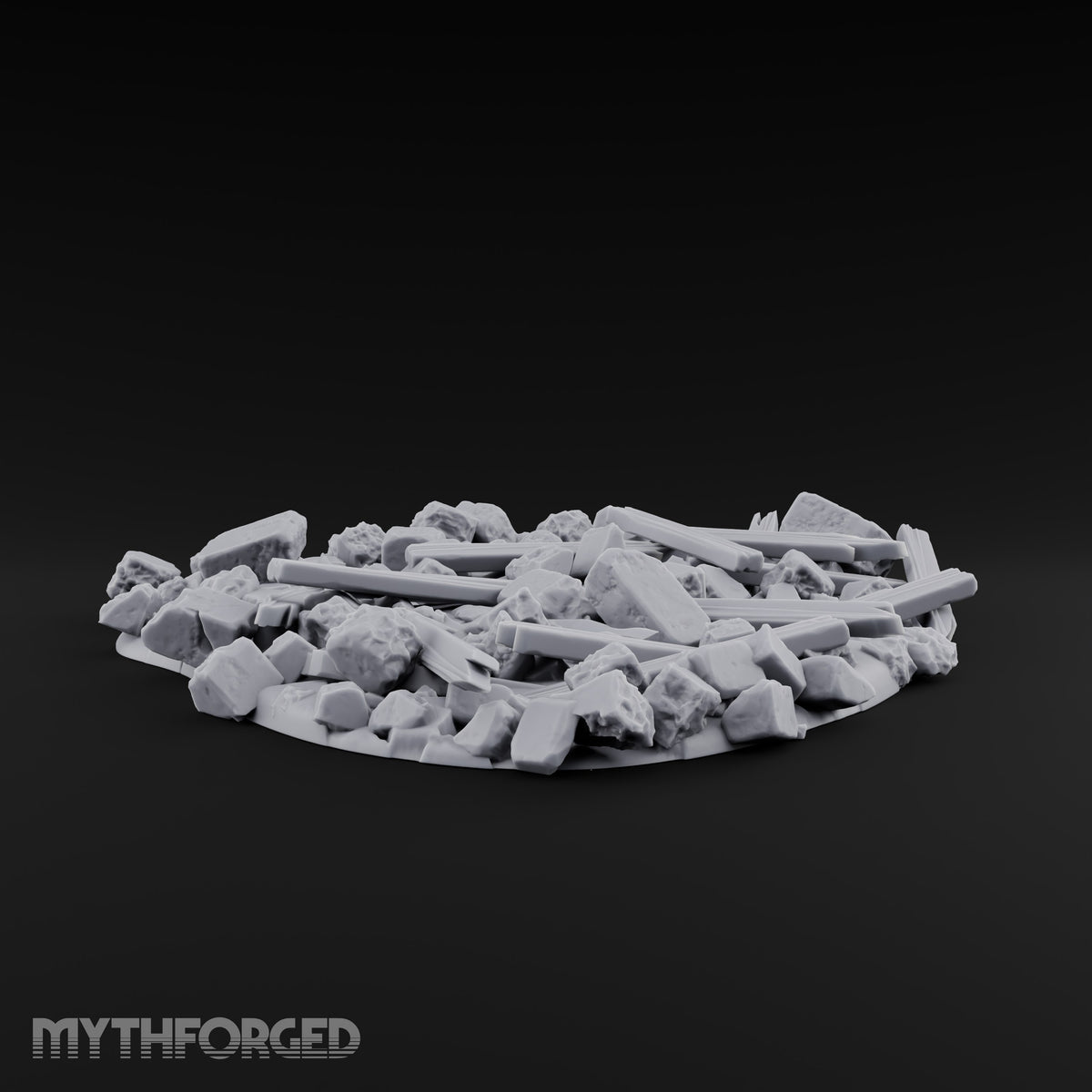 Snow Topped Stone and Timber Rubble Pile C — Standard