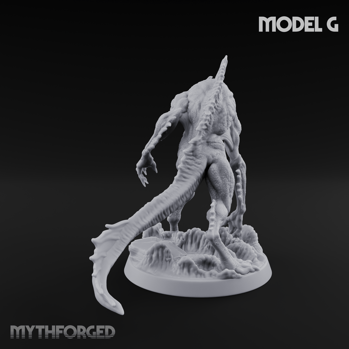 Arms Splayed Howling Deep One Brutes G Miniature for Dungeons and Dragons, Pathfinder or other TTRPGs
