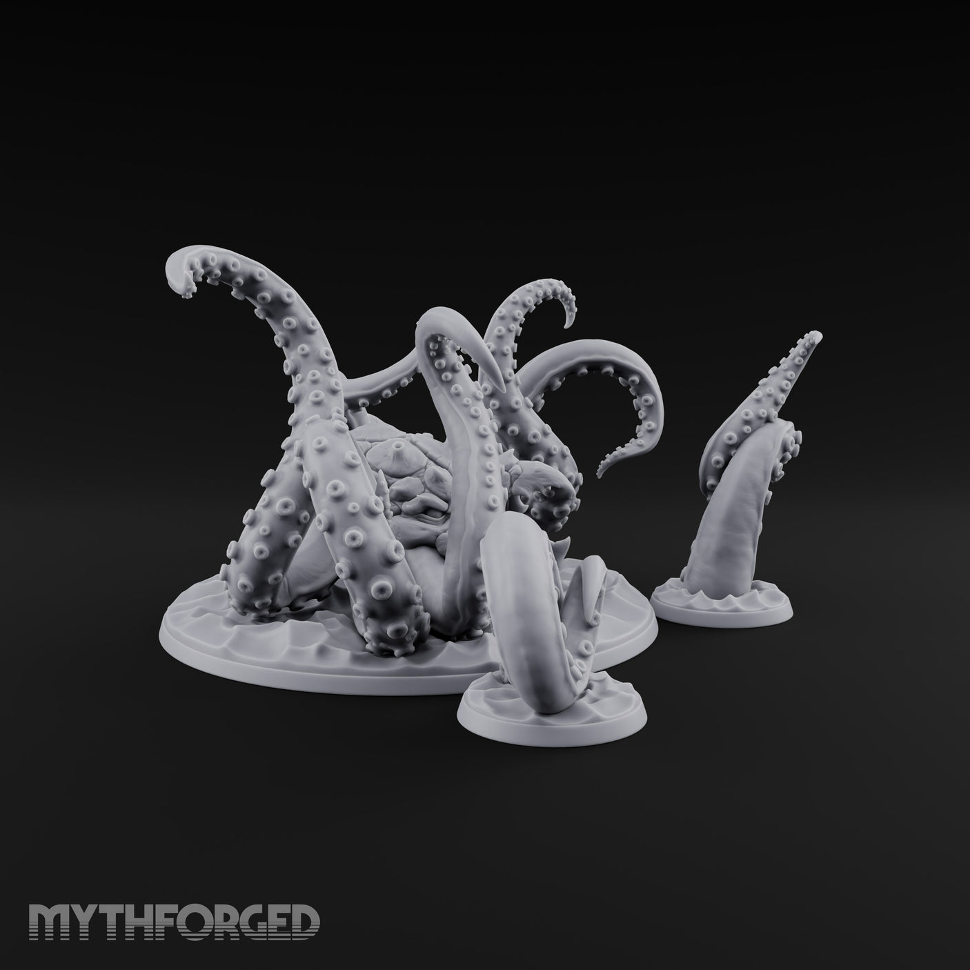 Reaching from the Depths Kraken Sea Terror Miniature for Dungeons and Dragons, Pathfinder or other TTRPGs