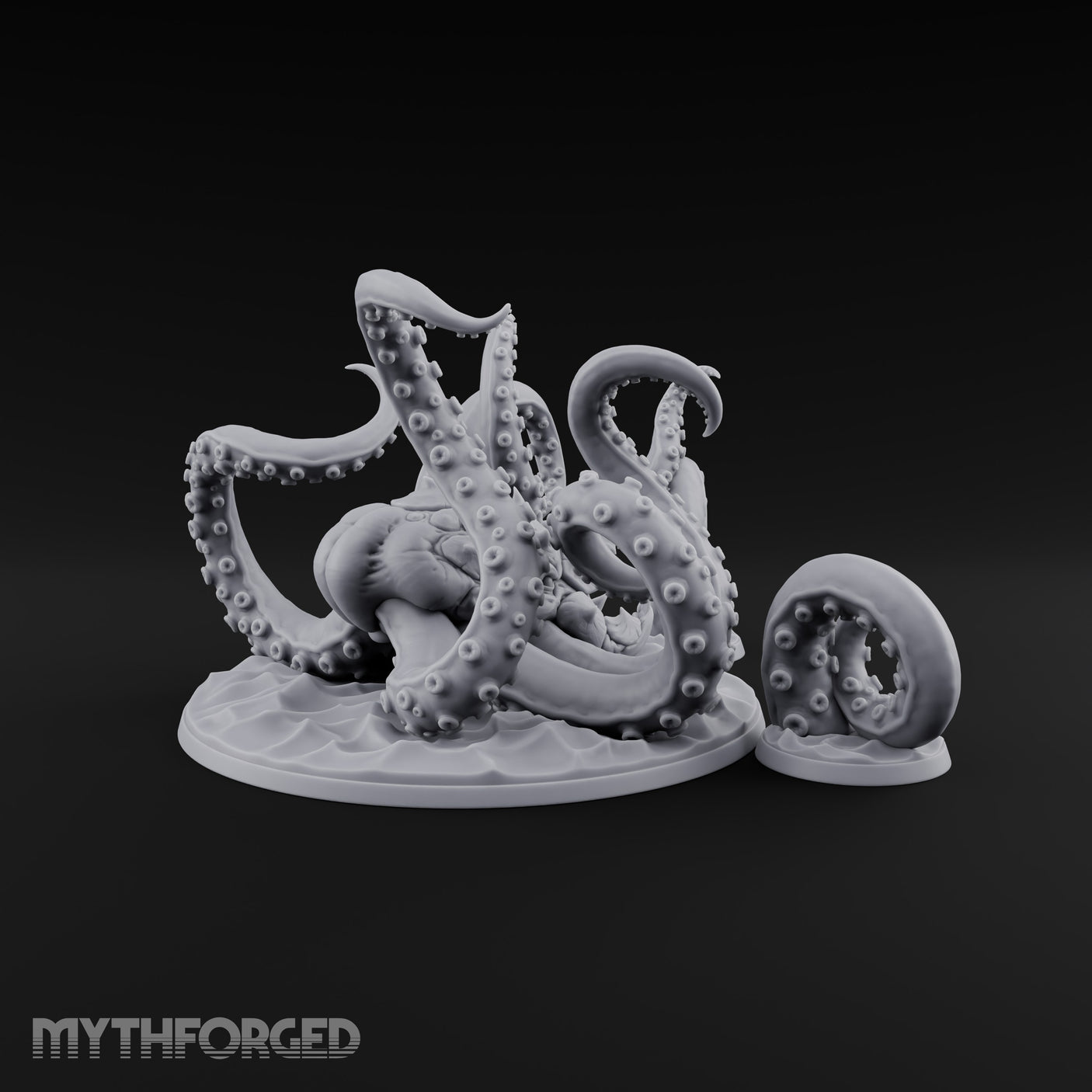 Reaching from the Depths Kraken Sea Terror Miniature for Dungeons and Dragons, Pathfinder or other TTRPGs