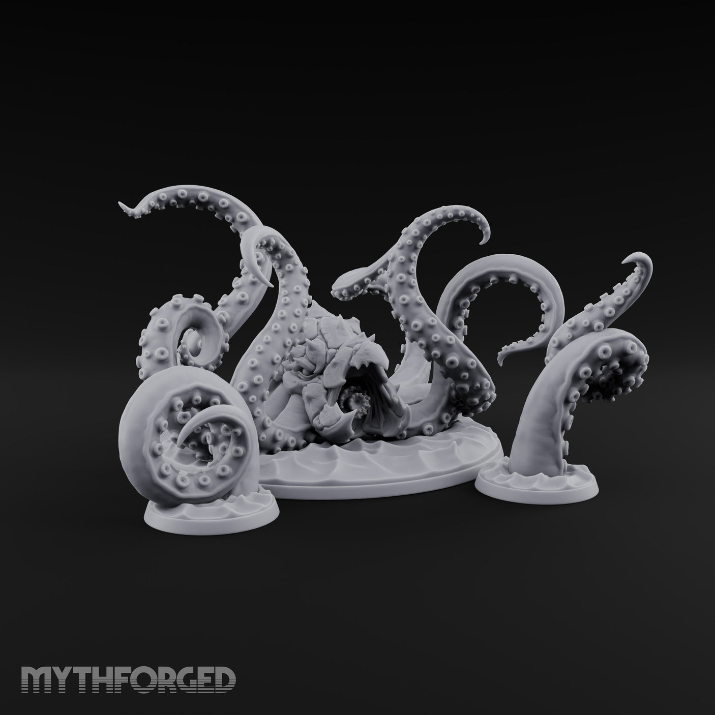 Reaching from the Depths Kraken Sea Terror Miniature for Dungeons and Dragons, Pathfinder or other TTRPGs