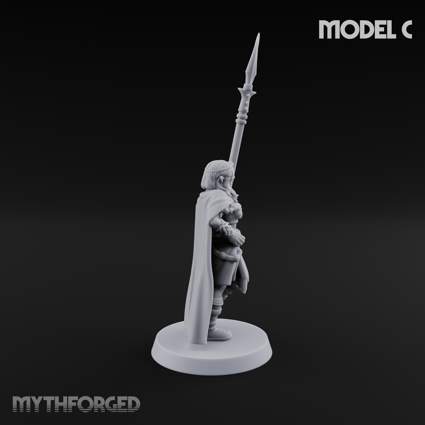 Spear Warden Elf Warriors C Miniature for Dungeons and Dragons, Pathfinder or other TTRPGs