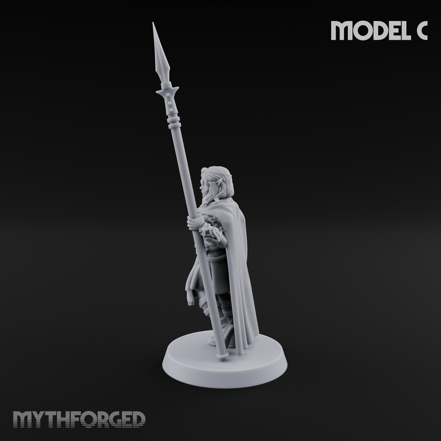 Spear Warden Elf Warriors C Miniature for Dungeons and Dragons, Pathfinder or other TTRPGs