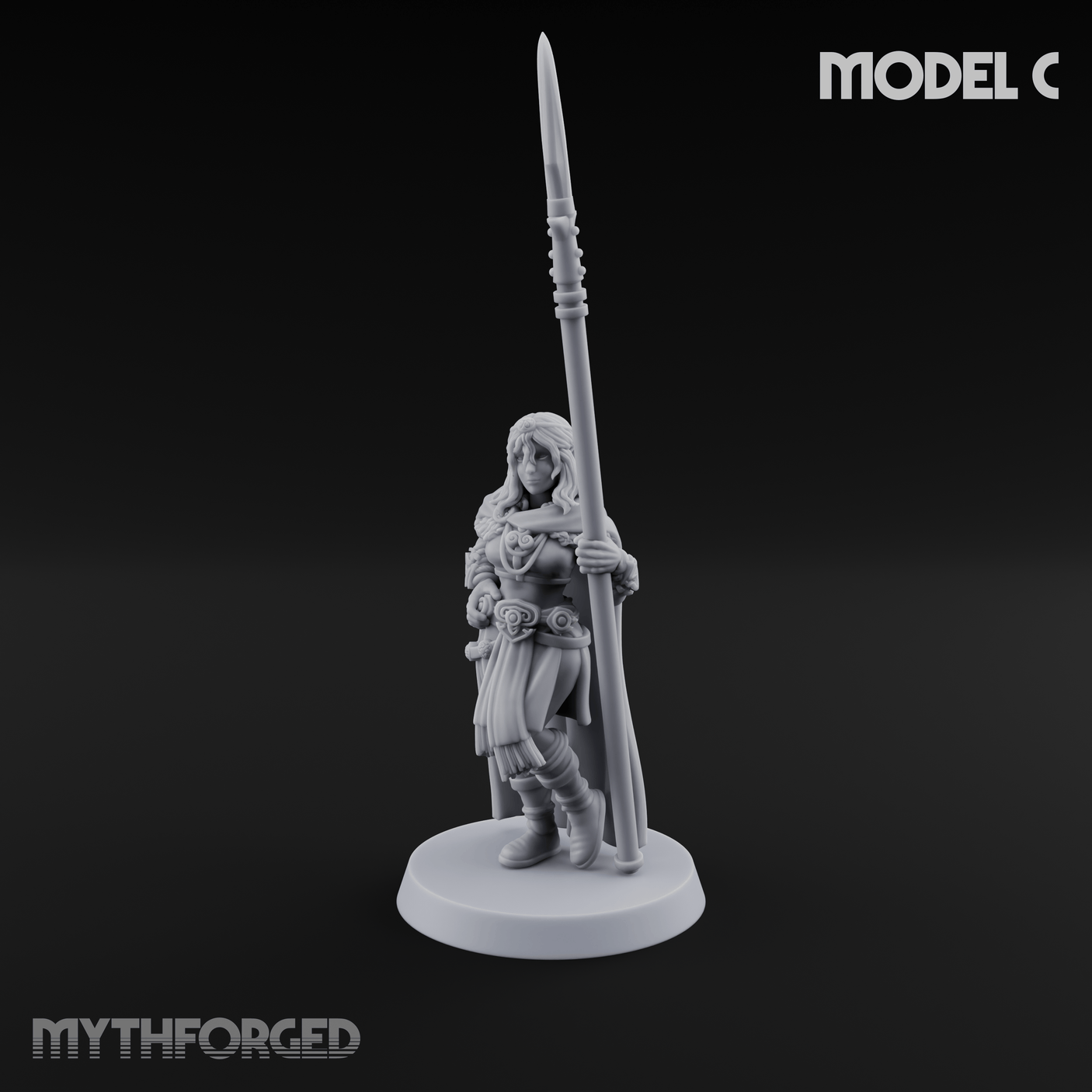 Spear Warden Elf Warriors C Miniature for Dungeons and Dragons, Pathfinder or other TTRPGs