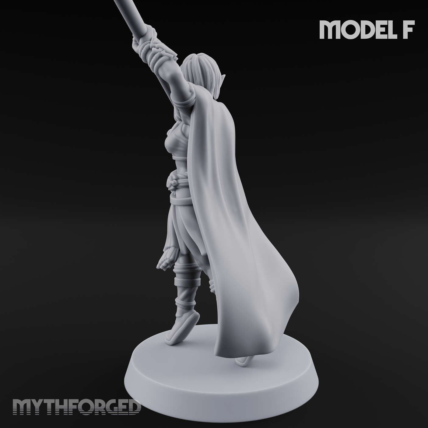 Spear Warden Elf Warriors F Miniature for Dungeons and Dragons, Pathfinder or other TTRPGs