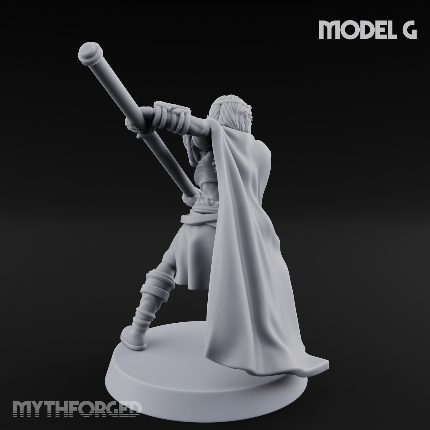 Spear Warden Elf Warriors G Miniature for Dungeons and Dragons, Pathfinder or other TTRPGs