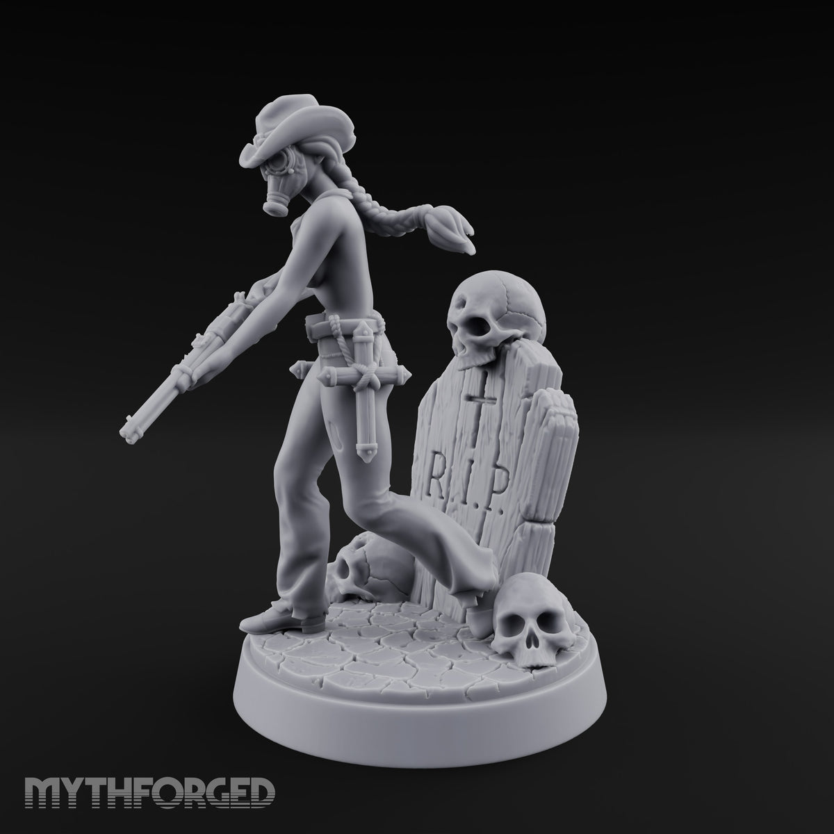 Keeping the Peace Masked Deputy B Miniature for Dungeons and Dragons, Pathfinder or other TTRPGs