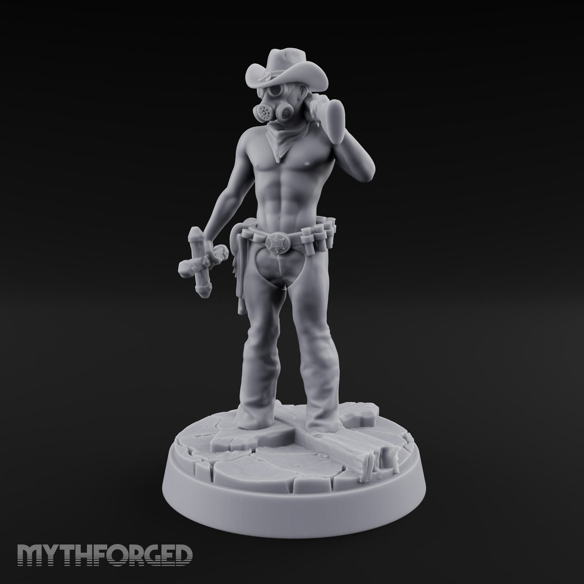 Keeping the Peace Masked Deputy F Miniature for Dungeons and Dragons, Pathfinder or other TTRPGs
