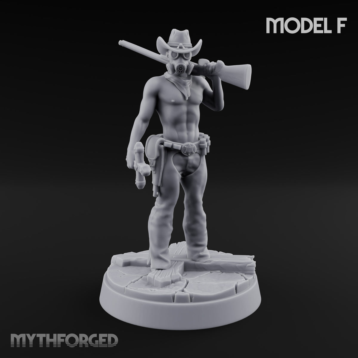 Keeping the Peace Masked Deputy F Miniature for Dungeons and Dragons, Pathfinder or other TTRPGs