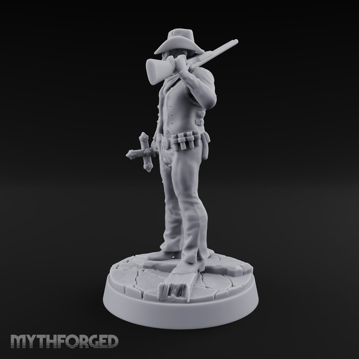Keeping the Peace Masked Deputy F Miniature for Dungeons and Dragons, Pathfinder or other TTRPGs