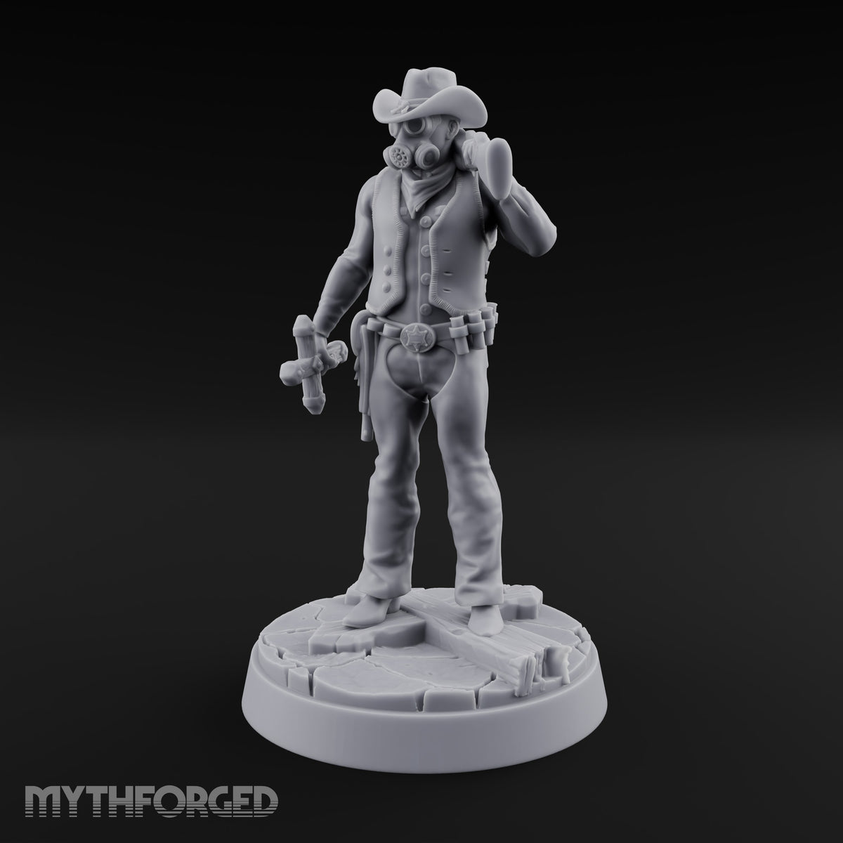 Keeping the Peace Masked Deputy F Miniature for Dungeons and Dragons, Pathfinder or other TTRPGs