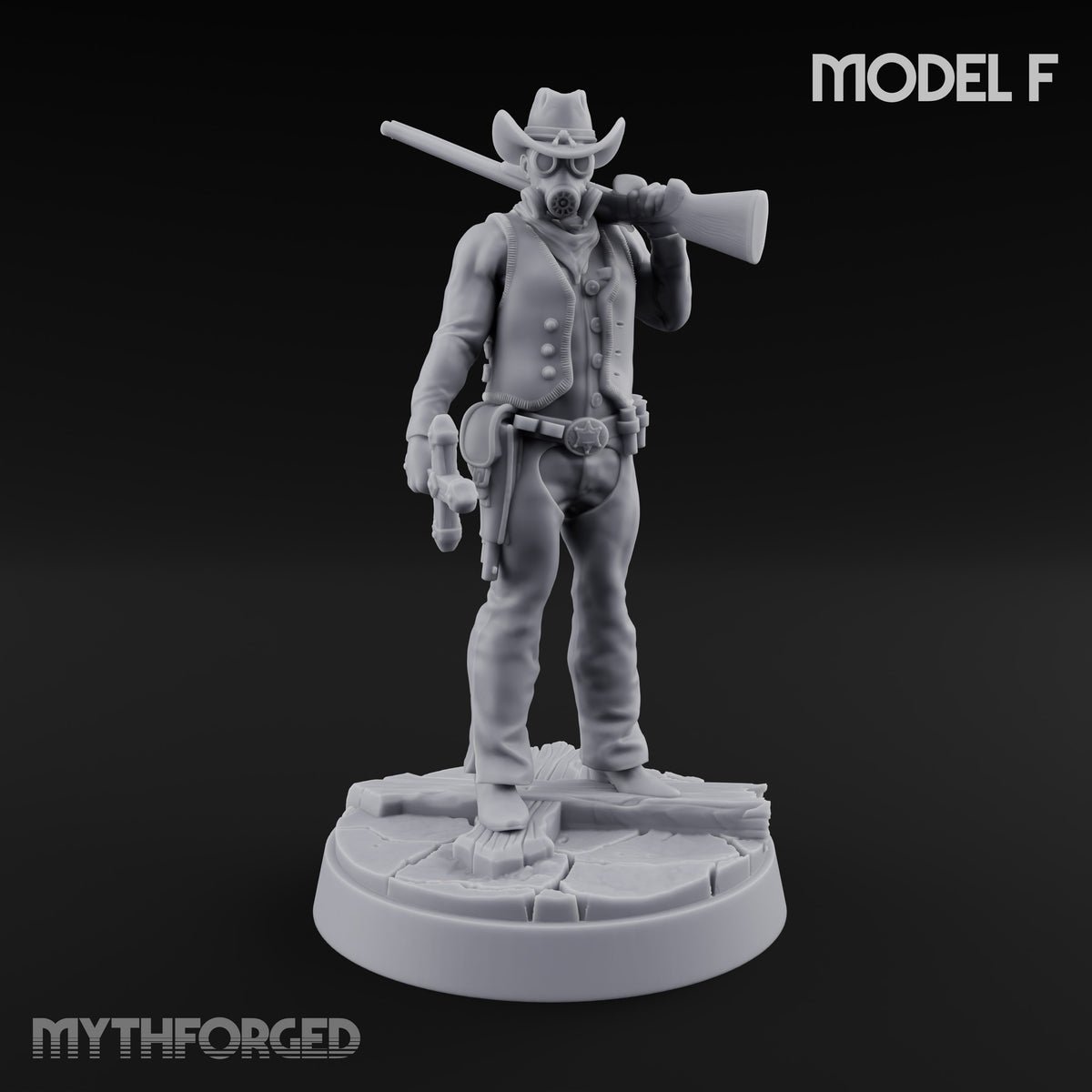Keeping the Peace Masked Deputy F Miniature for Dungeons and Dragons, Pathfinder or other TTRPGs