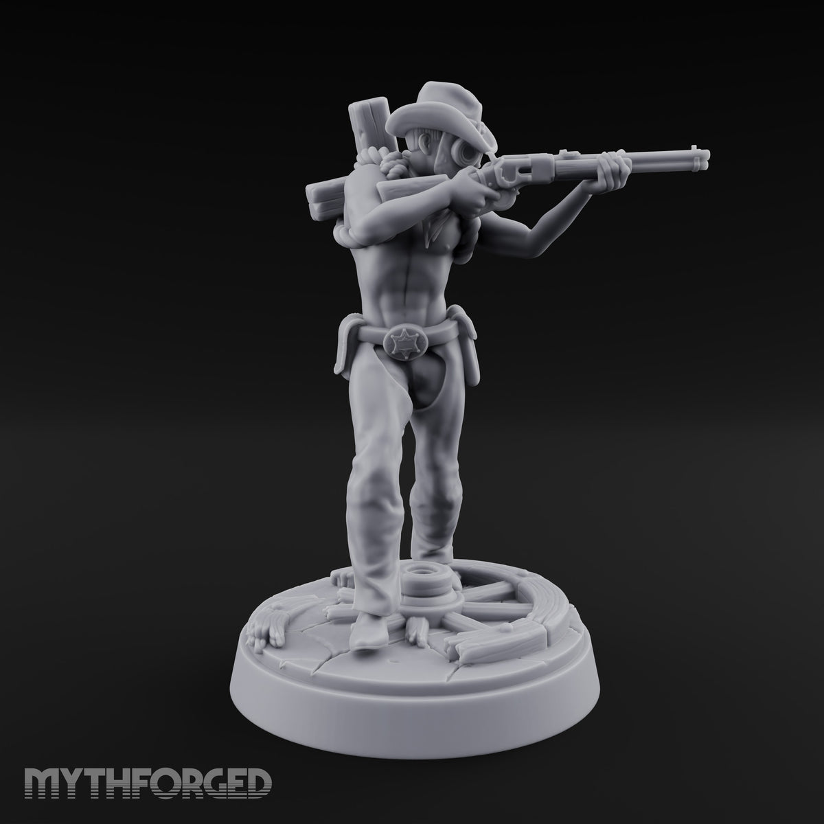 Keeping the Peace Masked Deputy G Miniature for Dungeons and Dragons, Pathfinder or other TTRPGs