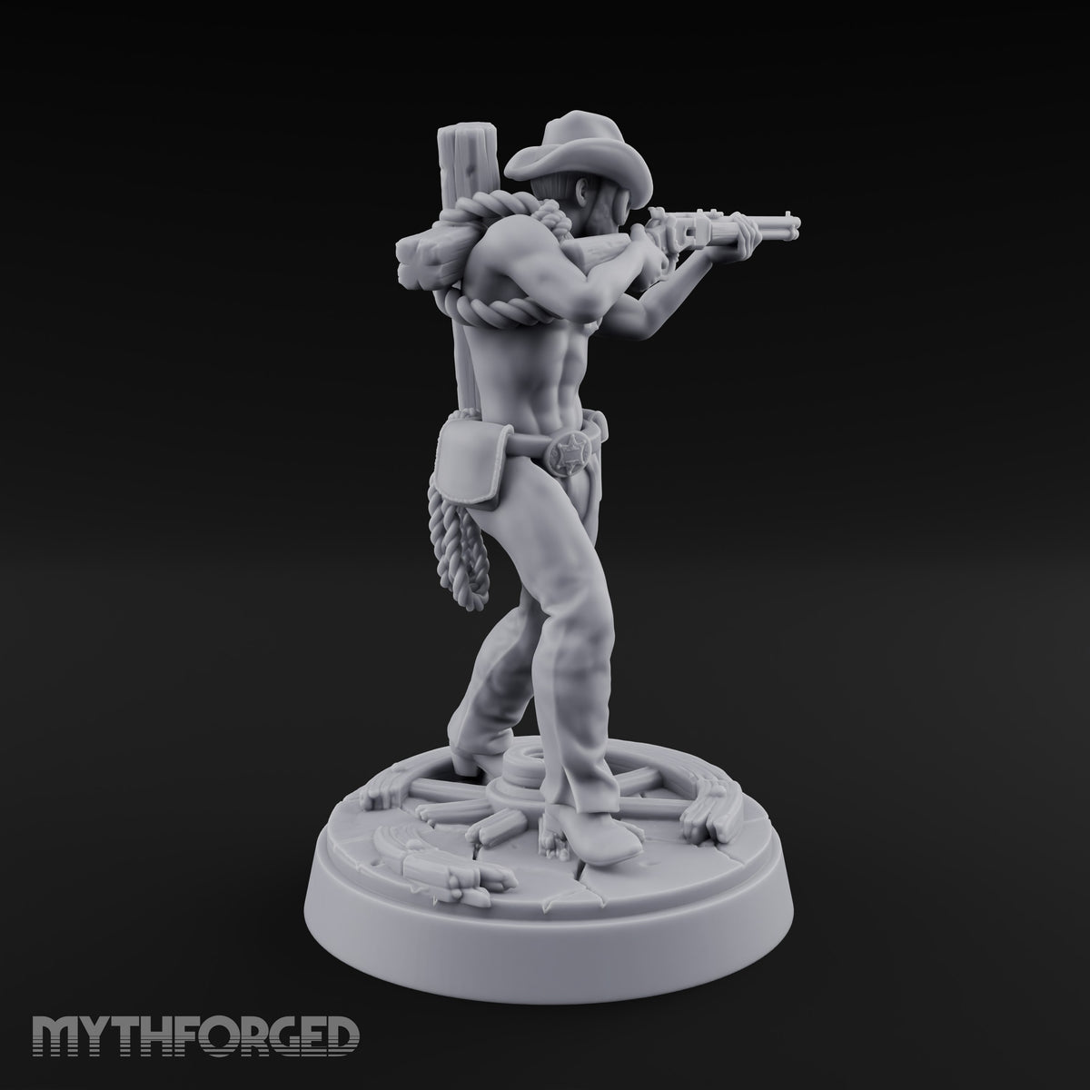 Keeping the Peace Masked Deputy G Miniature for Dungeons and Dragons, Pathfinder or other TTRPGs