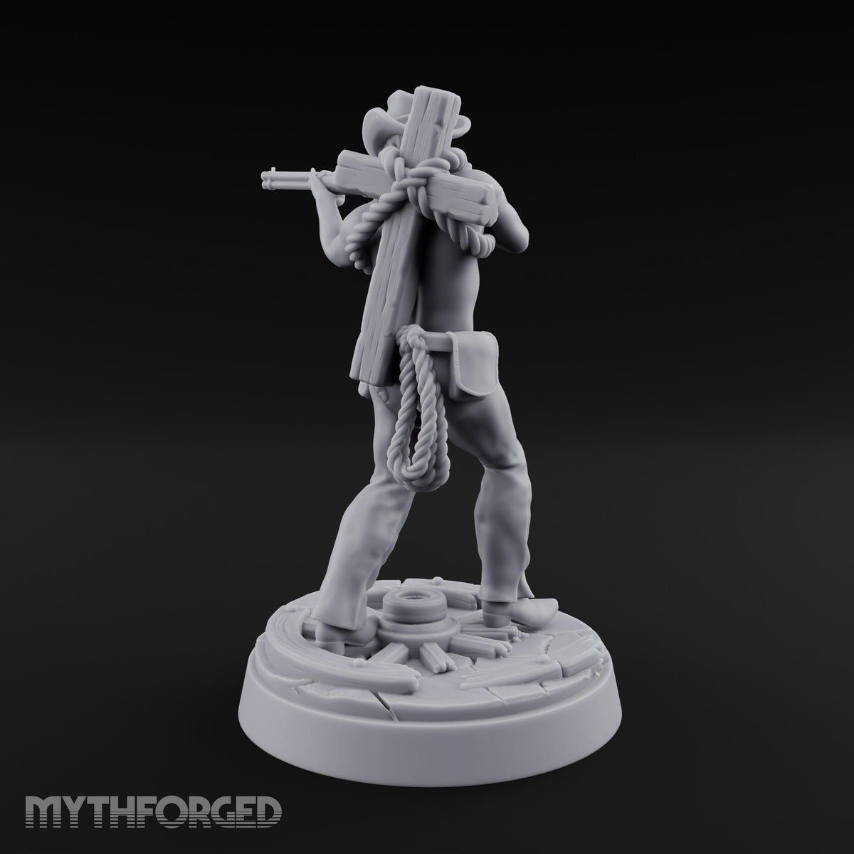 Keeping the Peace Masked Deputy G Miniature for Dungeons and Dragons, Pathfinder or other TTRPGs