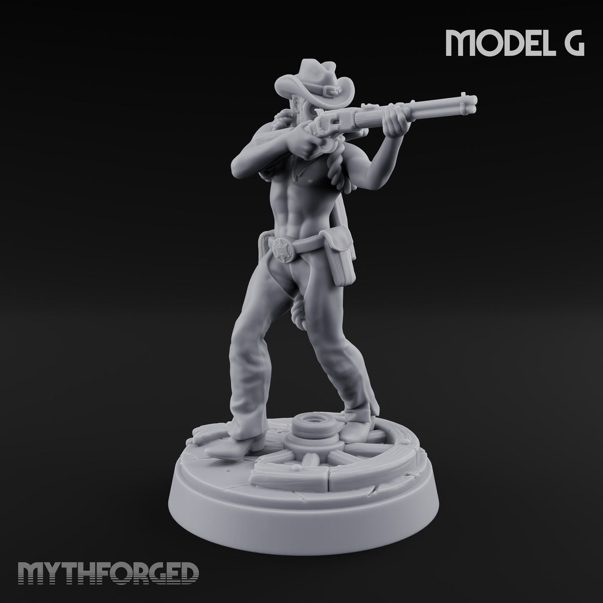 Keeping the Peace Masked Deputy G Miniature for Dungeons and Dragons, Pathfinder or other TTRPGs
