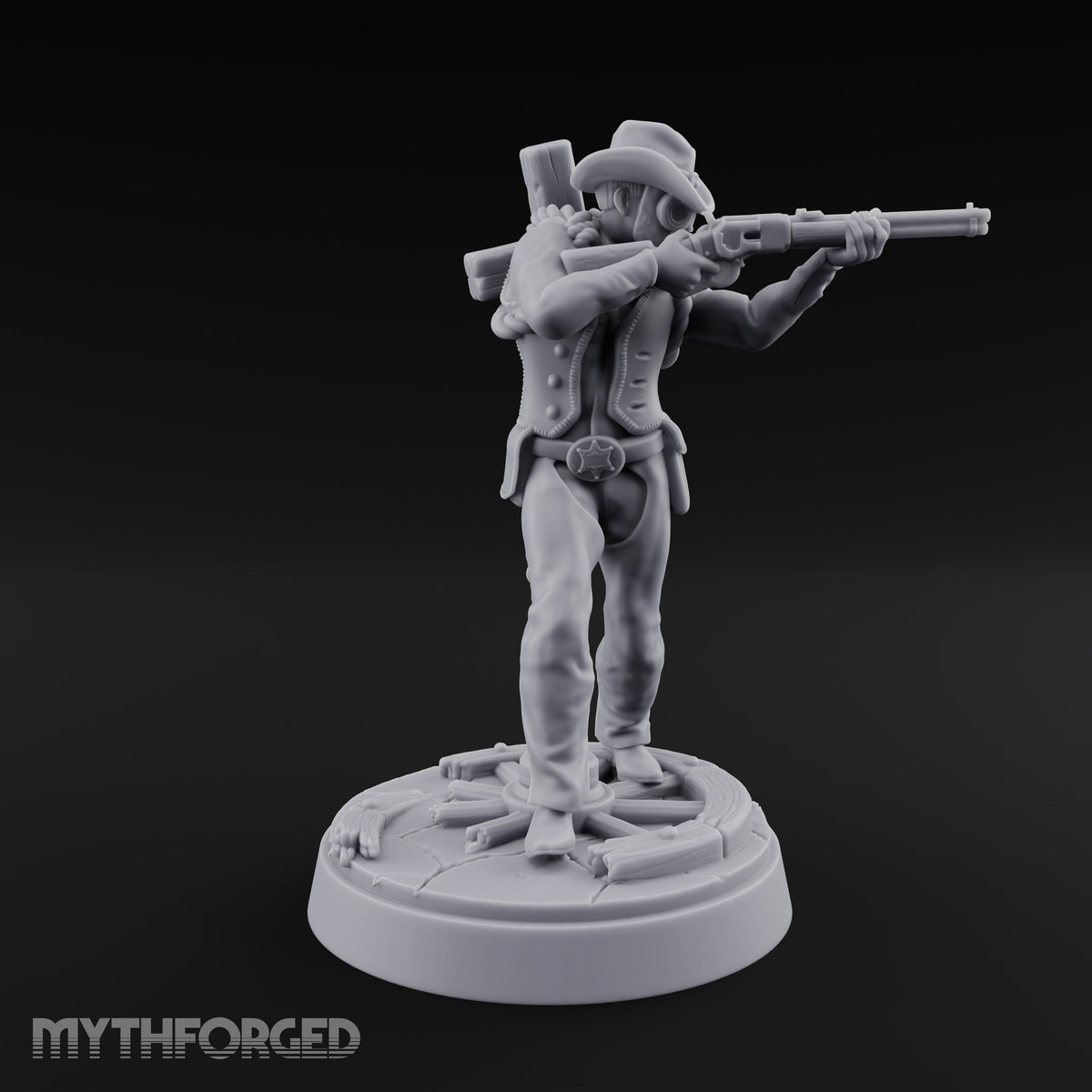 Keeping the Peace Masked Deputy G Miniature for Dungeons and Dragons, Pathfinder or other TTRPGs