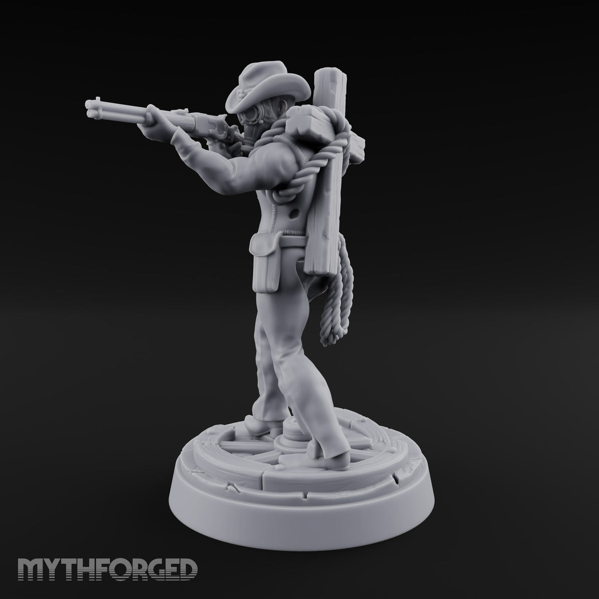 Keeping the Peace Masked Deputy G Miniature for Dungeons and Dragons, Pathfinder or other TTRPGs