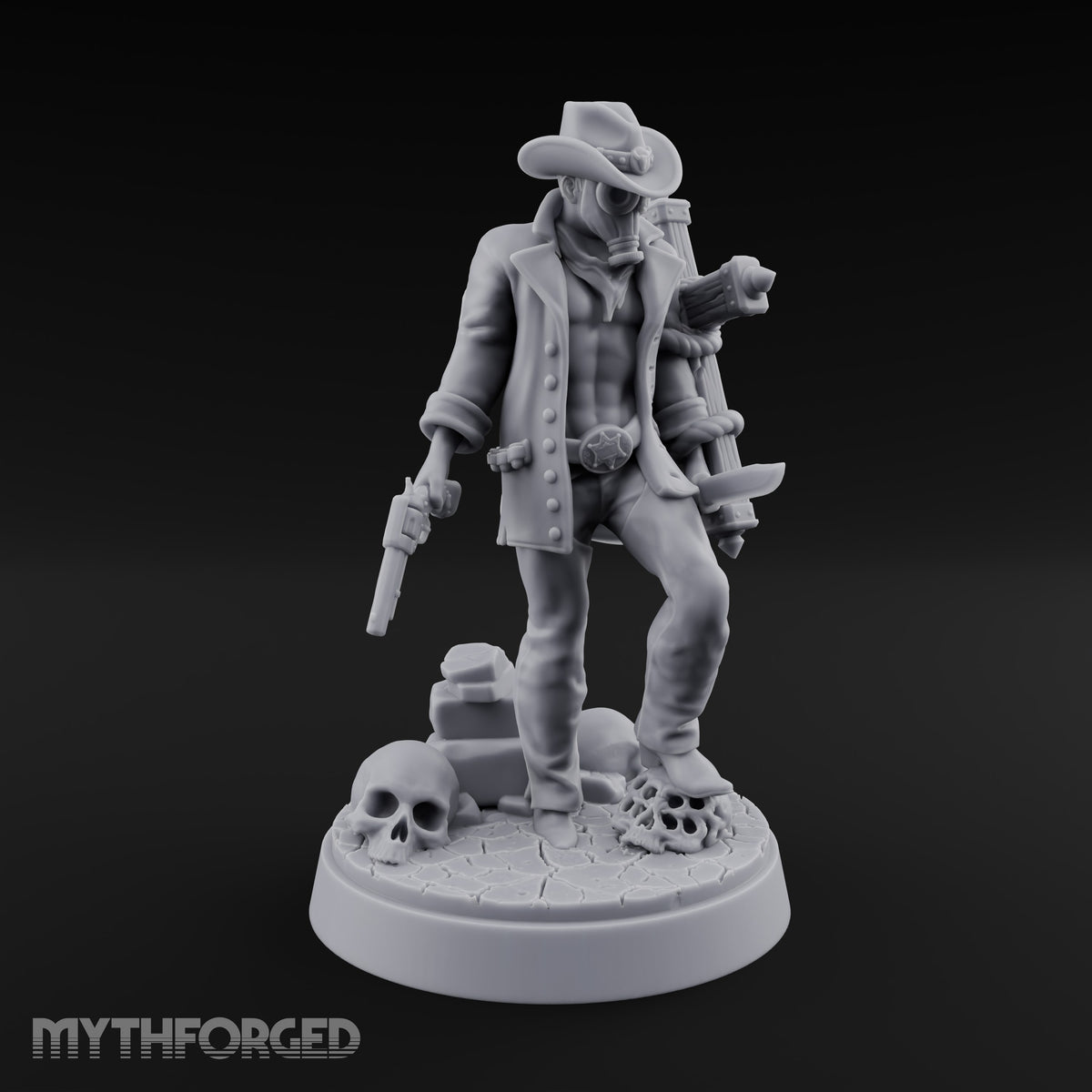 Keeping the Peace Masked Deputy H Miniature for Dungeons and Dragons, Pathfinder or other TTRPGs