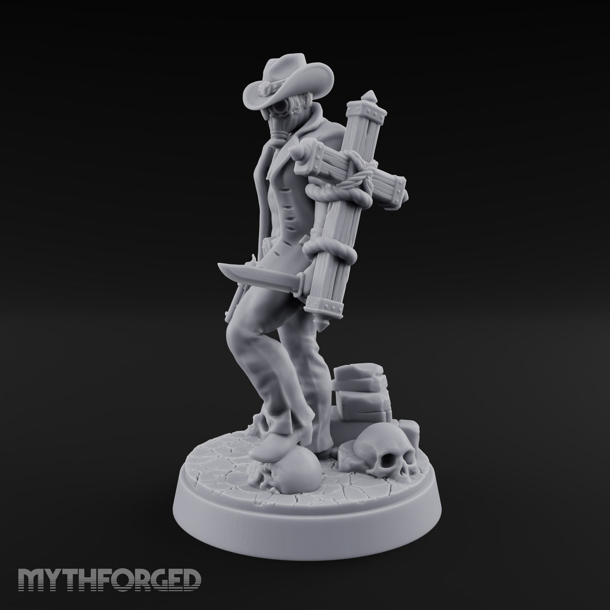 Keeping the Peace Masked Deputy H Miniature for Dungeons and Dragons, Pathfinder or other TTRPGs