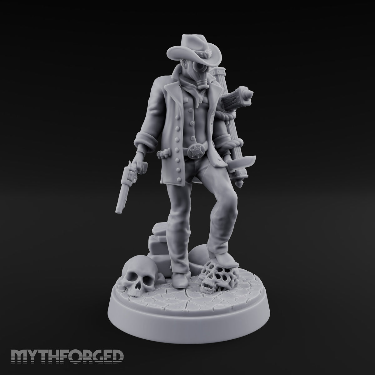 Keeping the Peace Masked Deputy H Miniature for Dungeons and Dragons, Pathfinder or other TTRPGs