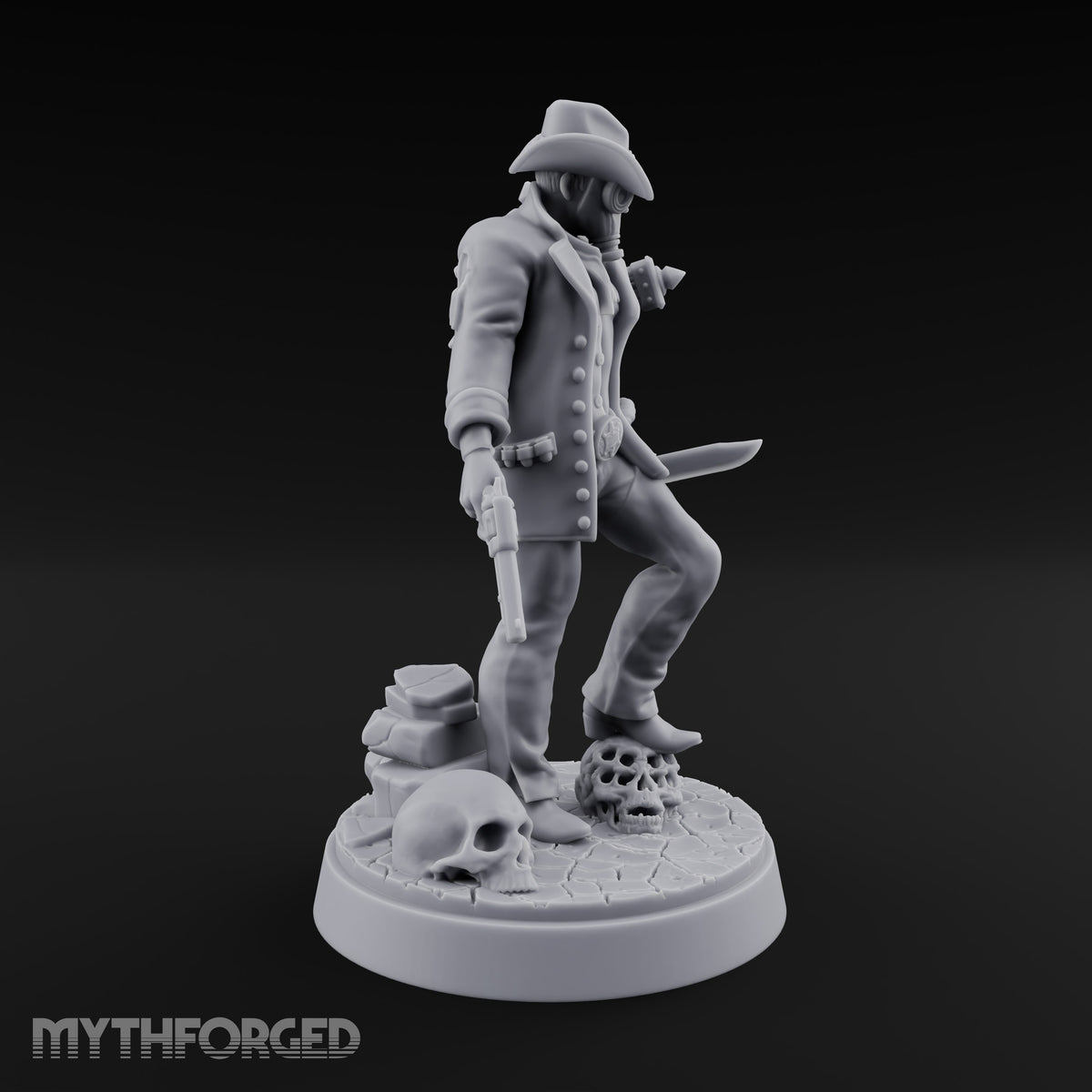Keeping the Peace Masked Deputy H Miniature for Dungeons and Dragons, Pathfinder or other TTRPGs